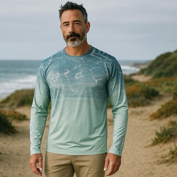 World Wide Sportsman Men’s Fishing Shirt Size XL Blue Long Sleeved Casting Shirt - Picture 1 of 8